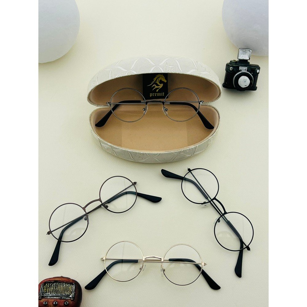 Yuvarlak Unisex Şeffaf Güneş Gözlüğü