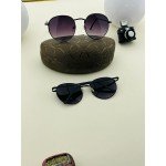 Oval Round Siyah Cam Unisex Güneş Gözlüğü KM20